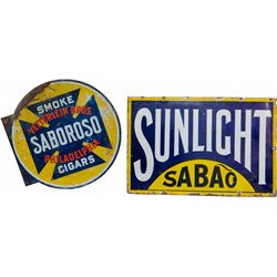 Lot Of 2 Advertisement Signs: