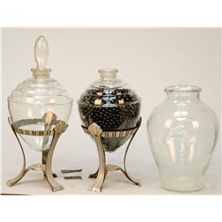 Lot Of 3 Glass Items: