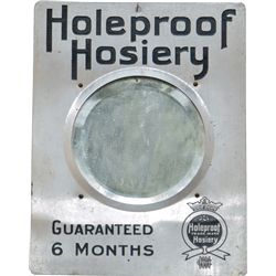 Vintage Holeproof Hosiery Embossed Aluminum Easel