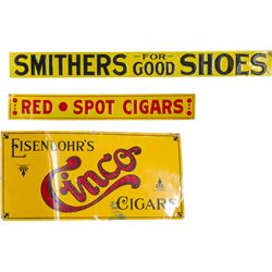 Lot Of 3 Tin Signs: