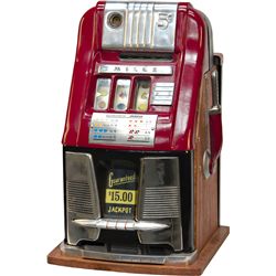 5 Cent Mills Novelty Hi-Top Jackpot Slot Machine c1952