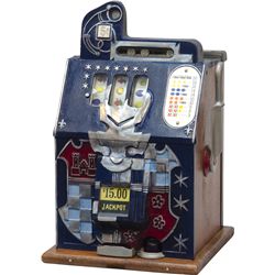 5 Cent Mills Novelty Blue Front/Castle Front Jackpot