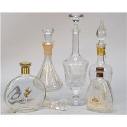 Lot Of Misc. Glass Decanters & Stoppers