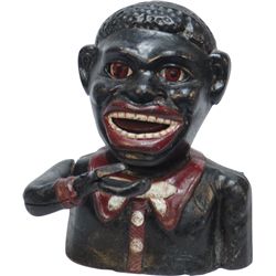 Antique Cast-Iron "Jolly-N" Mechanical Bank c1882