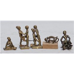 Lot Of 5 Mini Erotic Statues, Different X-Rated Positio