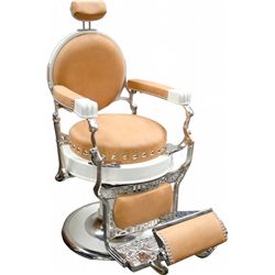 Restored Round Seat/ Round Back Koken Barber Chair