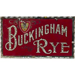 Buckingham Rye Reverse On Glass, Scalloped Edges Sign