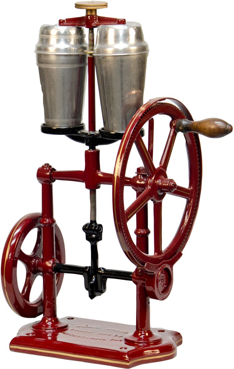 Early Countertop "Coles Shaker" Porcelain HandCrank