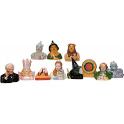 Lot Of 11, Full Set Treasure Craft "WIZARD OF OZ" Ceram