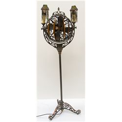 Early Ornate Cast-Iron Parlor Fan