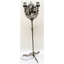 Early Ornate Cast-Iron Parlor Fan