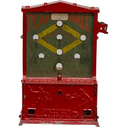 Coin-Op "PLAY BALL" Coin-Drop Pin Field Trade Stimulato