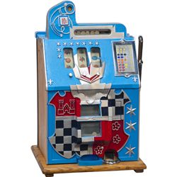 10 Cent Mills Novelty Blue Castle Front Slot Machine c1