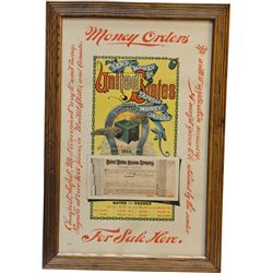 United States Express Money Order Paper Sign