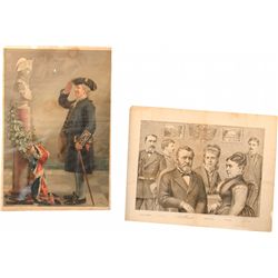 Lot of 2 Historical Prints: