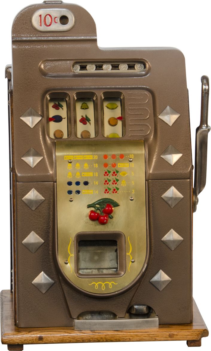 10 Cent Mills Novelty HalfTop Diamond Front Slot Machi