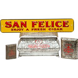 Lot Of 4 Cigar Tin Related Items: