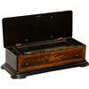 Image 1 : Antique Inlaid Wood 13" Cylinder Music Box