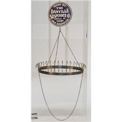 Early Danville Suspender Co. Metal & Tin Country Store