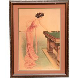 Beauty Of Billiards Archie Gunn 1910 Print