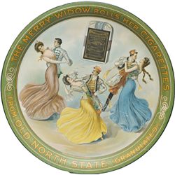Old North State Smoking Tobacco Round Tin Serving Tray