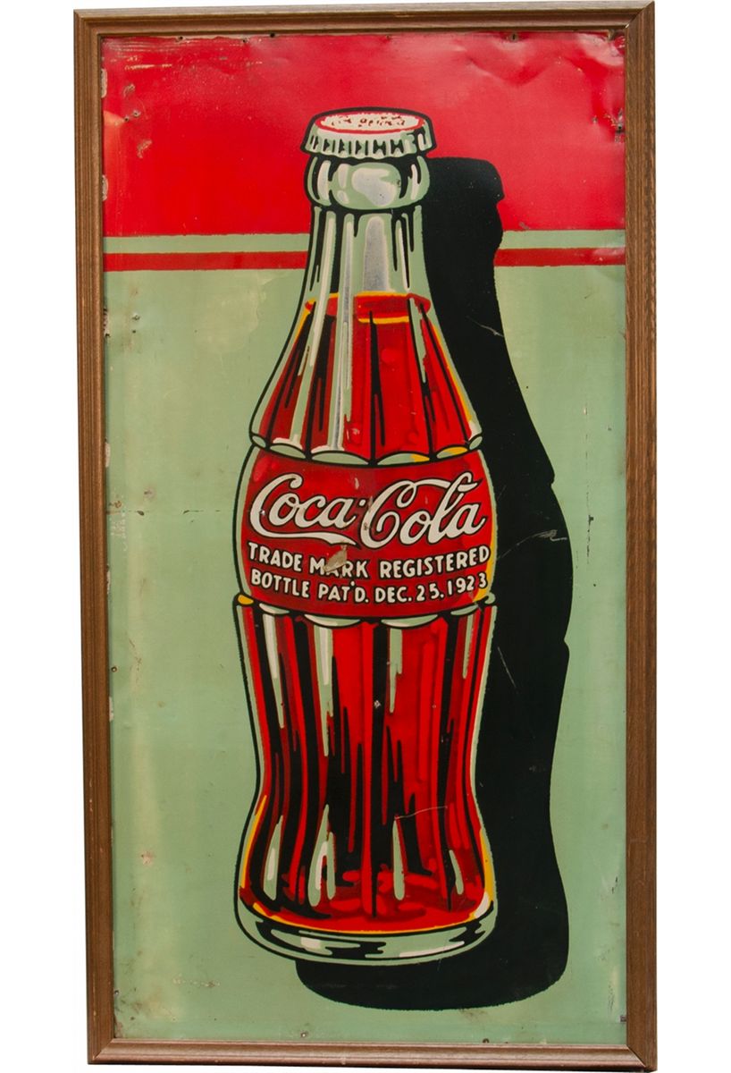 Coca Cola Bottle Pat'd Dec. 25, 1923 Tin Sign