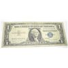 Image 1 : 1957 SERIES A $1 SILVER CERTIFICATE SERIAL #Q65131648A *PLEASE LOOK AT PICTURE TO DETERMINE GRADE*