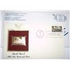 Image 1 : 1994 WORLD WAR II GOLD STAMP FIRST DAY OF ISSUE *COMES IN ORIGINAL POSTAL PACKAGE WITH CERT.*!!