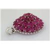 Image 2 : 57.31CTW Pretty Cluster of Pink Ruby Silver Pendant