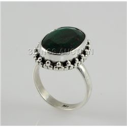 31.62ctw Sterling Silver OvalCut Emerald Beryl Ring