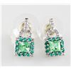 Image 1 : 2.2 ctw Green Amethyst Earring