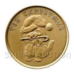 Christmas 2011 Bronze Round X-5 Tis Christmas (with orn