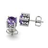 Tanzanite 1.12ctw Earring 14kt White Gold
