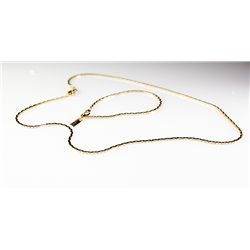 18K Sterling Necklace Bracelet Set