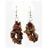 Image 1 : 84.23CTW 2in. TIGER EYE CHIPPED STONE HOOK EARRING