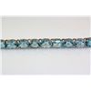 Image 2 : Beautiful 81.66CTW Blue Zircon Silver Bracelet