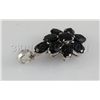 Image 2 : Natural Sapphire 22.26CTW Silver Flower Pendant