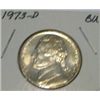Image 1 : 1973-D JEFFERSON NICKEL *RARE BU HIGH GRADE - NICE COIN*!!