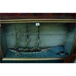 SHADOW BOX THREE MASTED BARQUE - TURN OF THE...