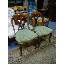 PAIR OF UPHOLSTERED 'SCROLL BACK' ARMCHAIRS....