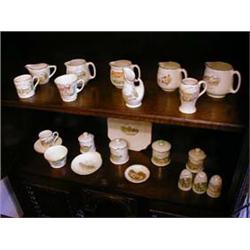 CROWN DEVON SOUVENIR WARE INCL. SIX SMALL JUG...