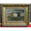 Image 1 : Oil on Board "Three Stallions"