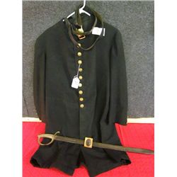 Civil War G.A.R. Frock, belt, 1820 Toledo Sword with tin type