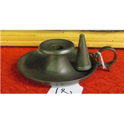 1830 Pewter Candle Stick w/Snuffer