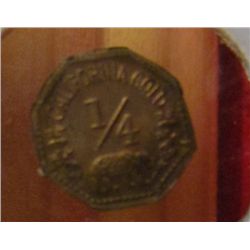 1852 California Gold 1/4 Octagon Coin