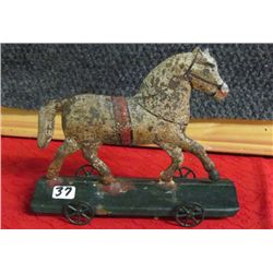 Tin Pull Toy Horse