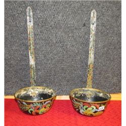 Pair Toleware Water Dippers