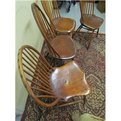 4 Windsor Bow Back Chairs