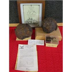 2 cannonballs & relics