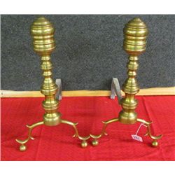 Chippendale Brass Andirons